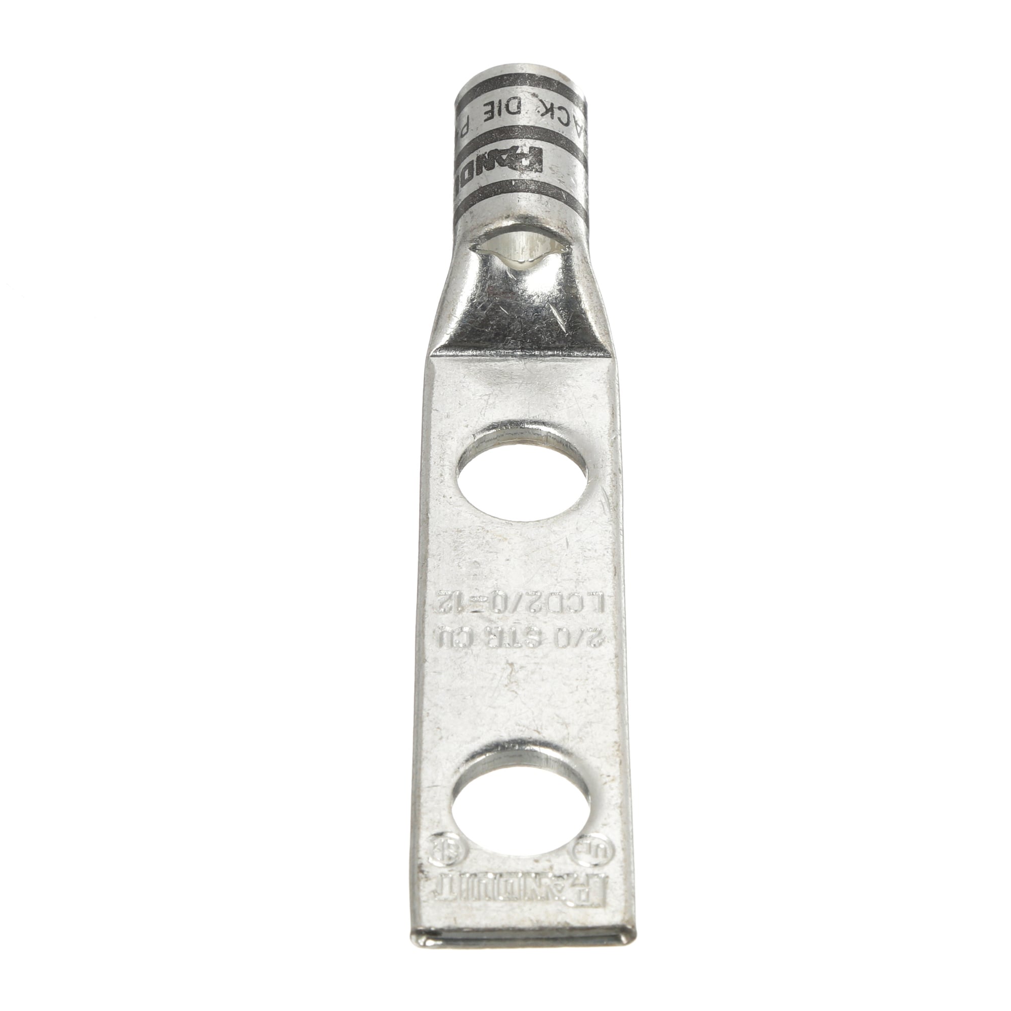 Copper Compression Lug, 2 Hole, 2/0 AWG,