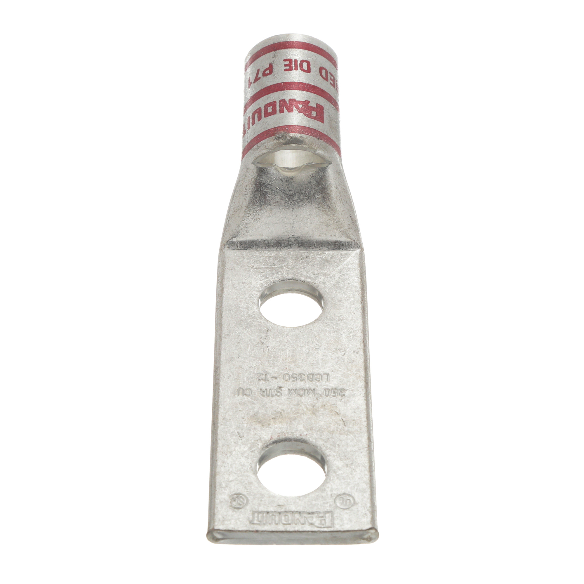 Copper Compression Lug, 2 Hole, 350 kcmi