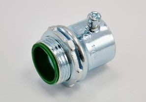 Connector, Set Screw, Steel, Insulated Throat, Size 3/4 Inch