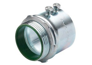 Connector, Set Screw, Steel, Insulated Throat, Size 2-1/2 Inch