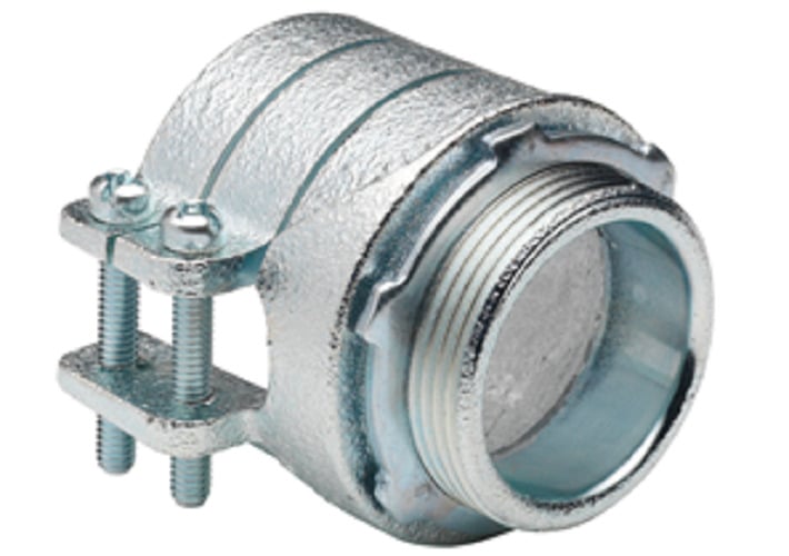 Connector, Squeeze, Malleable Iron, Insulated Throat, Trade Size 2 1/2 Inch