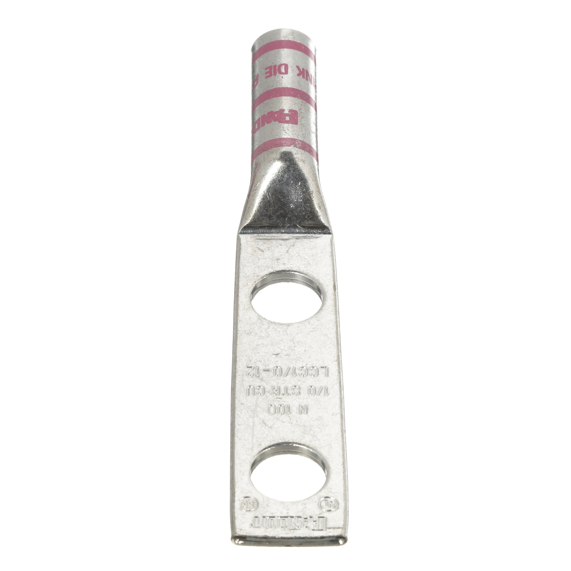 Copper Compression Lug, 2 Hole, 1/0 AWG,
