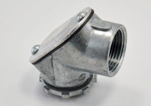 Pull Elbow, Rigid to Box, Zinc Die Cast, Size 3/4 Inch