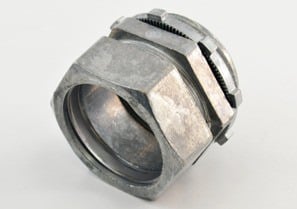 Connector, Compression, Zinc Die Cast, Size 1 1/4 Inch