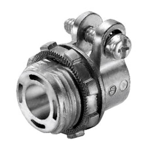 Connector, Squeeze, Zinc Die Cast, Trade Size 3/8 Inch