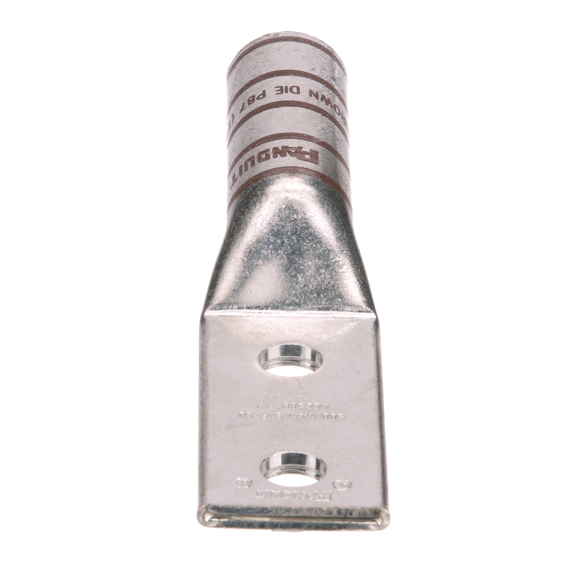 Copper Compression Lug, 2 Hole, 500 kcmi