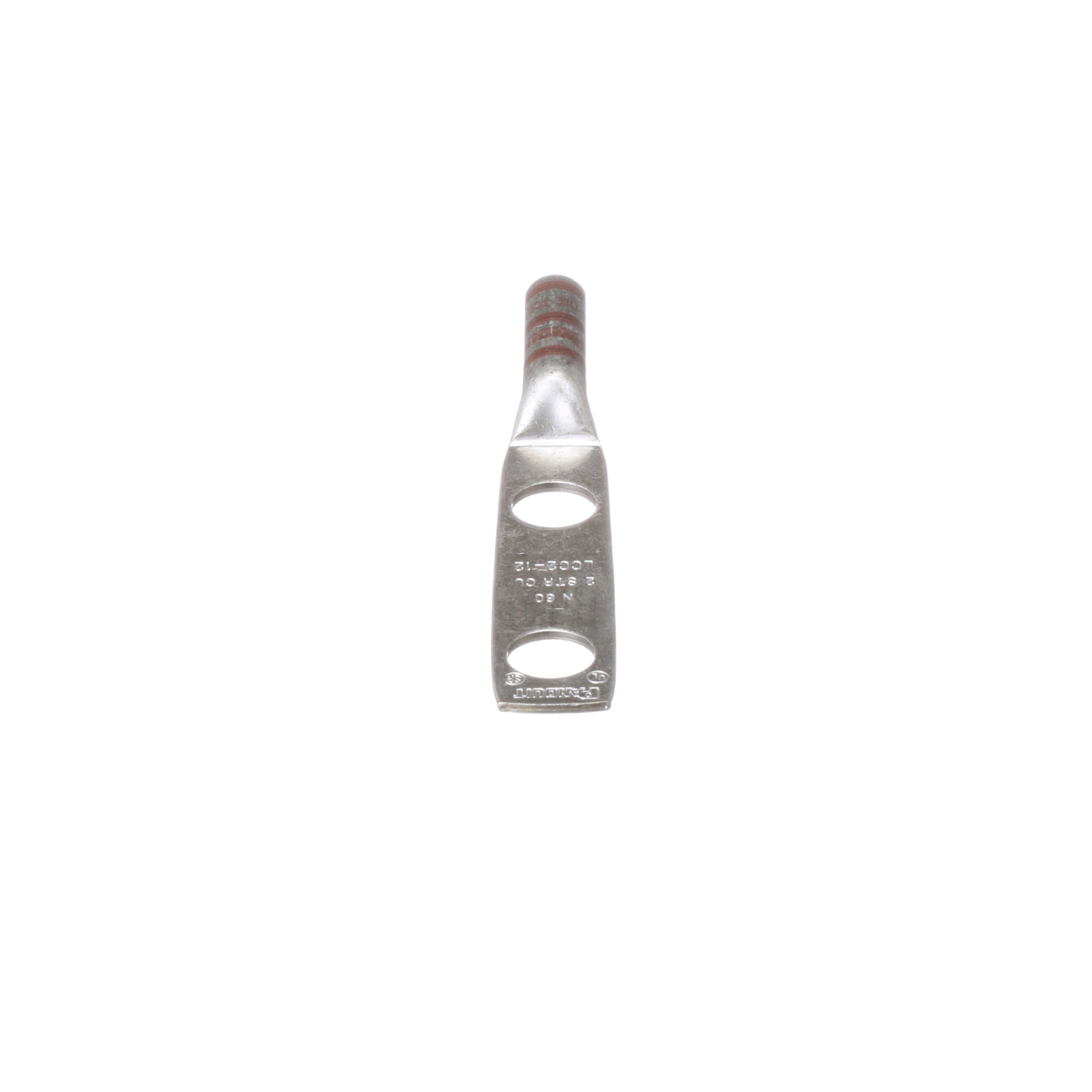 Copper Compression Lug, 2 Hole, #2 AWG, 