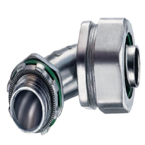 Connector, Liquid Tight, Cast Zinc, Size 3/8 Inch