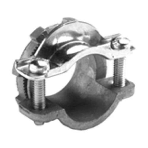 Connector, Strap, Two Screw, Zinc Die Cast, Round Cable, Size K.O. 1 1/4 Inch