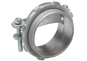 Connector, Strap, Two Screw, Zinc Die Cast, Round Cable, Size K.O. 2 Inch.