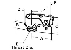 Connector, 90 Degrees, Zinc Die Cast, Flex Size 3/8 Inch Crescent