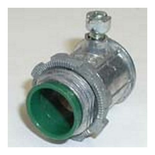 Connector, Set Screw, Zinc Die Cast, 105 Degree C Insulated Throat, Size 1/2 Inch
