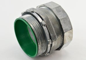 Connector, Compression, Zinc Die Cast, 105 Degree C Insulated Throat, Size 3 Inch