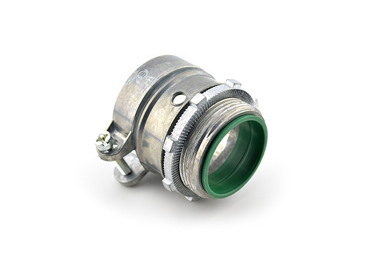 Connector, Squeeze, Zinc Die Cast, Insulated Throat, Trade Size 1 1/2 Inch