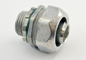 Connector, Liquid Tight, Zinc Die Cast, Insulated Throat, Size 1/2 Inch