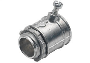 Connector, Set Screw, Zinc Die Cast, Insulated Throat, Trade Size 3/4 Inch