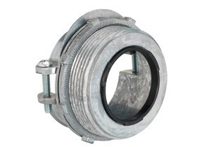 Connector, Strap, Two Screw, Zinc Die Cast, Insulated Throat, Size K.O. 1 Inch