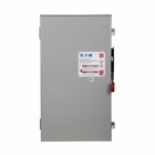 Eaton Heavy duty single-throw non-fused safety switch, Single-throw, 200A, Neam 3R, Painted galvanized steel, Non-Fusible, Three-pole, Three-wire, 15 at 240 Vac TD 1 Ph, 50 at 480 Vac TD 1 Ph, 50 at 600 Vac TD 1 Ph, 60 at 240 Vac TD 3 Ph
