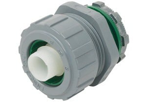 Connector, Liquid Tight, Straight Non-Metallic, Size 1 1/4 Inch