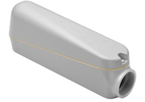 MLB-44 Bridgeport Type LB Raintight Mogul Conduit Body, 1-1/4 in Hub, 30.5 cu-in Capacity, Aluminum, Enamel Painted