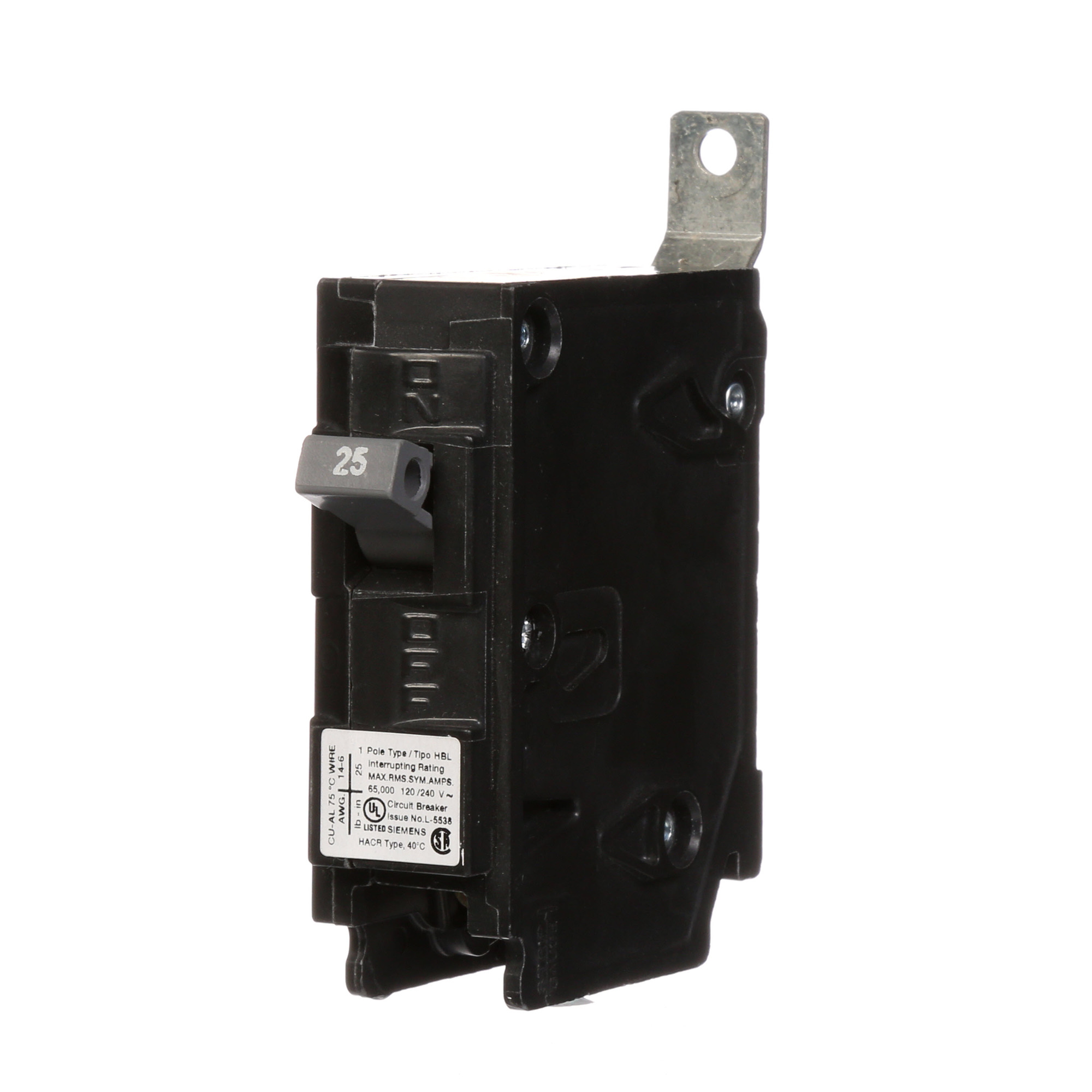 BREAKER 25A 1P 120V 65K HBL 65 KAIC