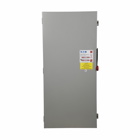 Eaton Heavy duty single-throw fused safety switch, 600 A, NEMA 1, Painted steel, Class H, Fusible without neutral, Three-pole, Three-wire, 600 V, Max Hp: 200, 400, 500 hp (3PH @240,480,600 V), (1)#2-(1)600 kcmil; and (1)#1/0-(1)750 kcmil Al
