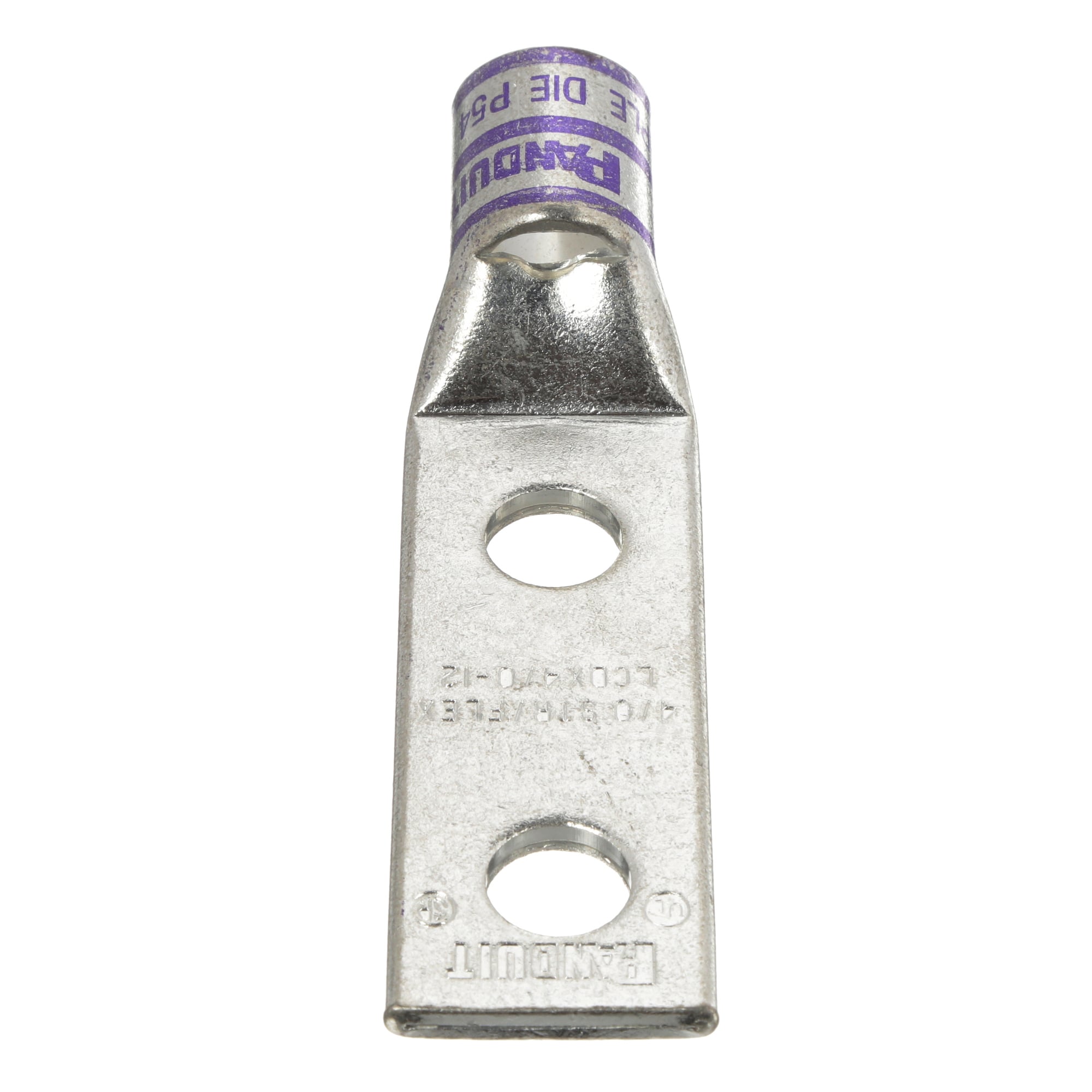 Copper Compression Lug, 2 Hole, 4/0 AWG 