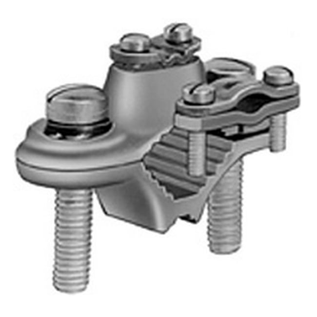 1308-DC Bridgeport Protective Ground Clamp With Steel Strap, 8 to 4 AWG Conductor, Die Cast Zinc