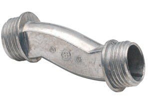 Nipple, Offset, Zinc Die Cast, Size 1 1/2 Inch