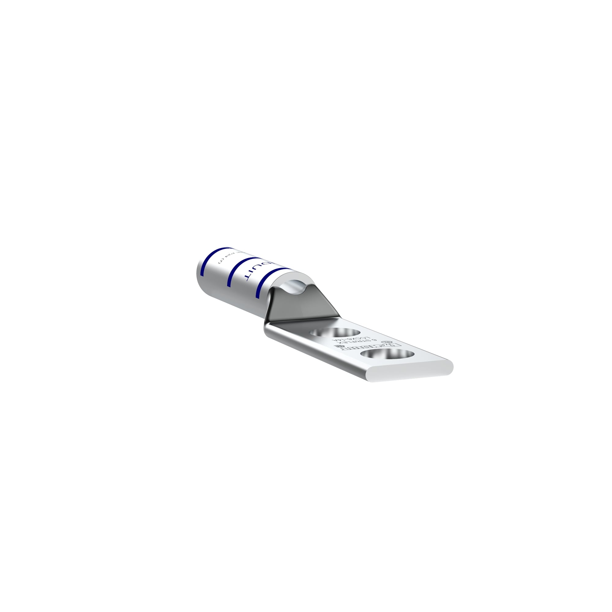 Copper Compression Lug, 2 Hole, #6 AWG F