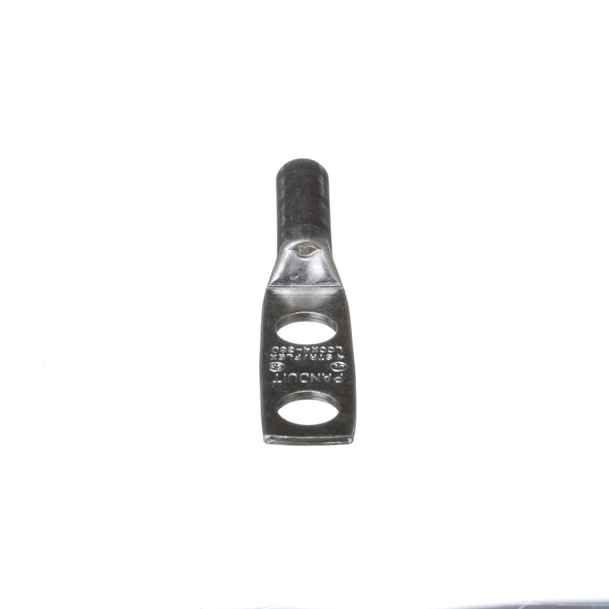 Copper Compression Lug, 2 Hole, #4 AWG F