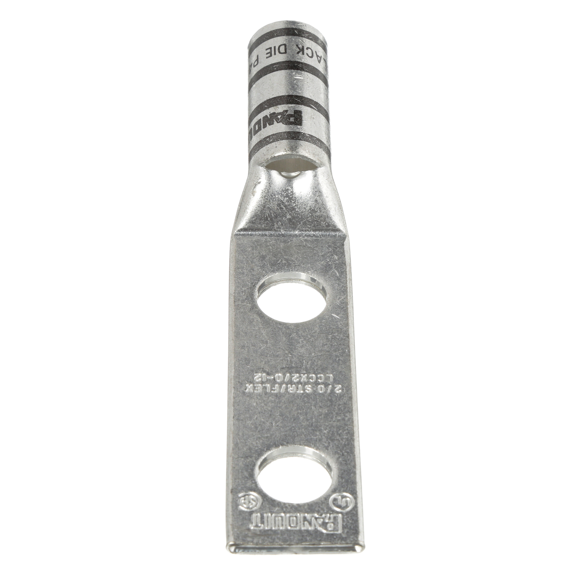 Copper Compression Lug, 2 Hole, 2/0 AWG 
