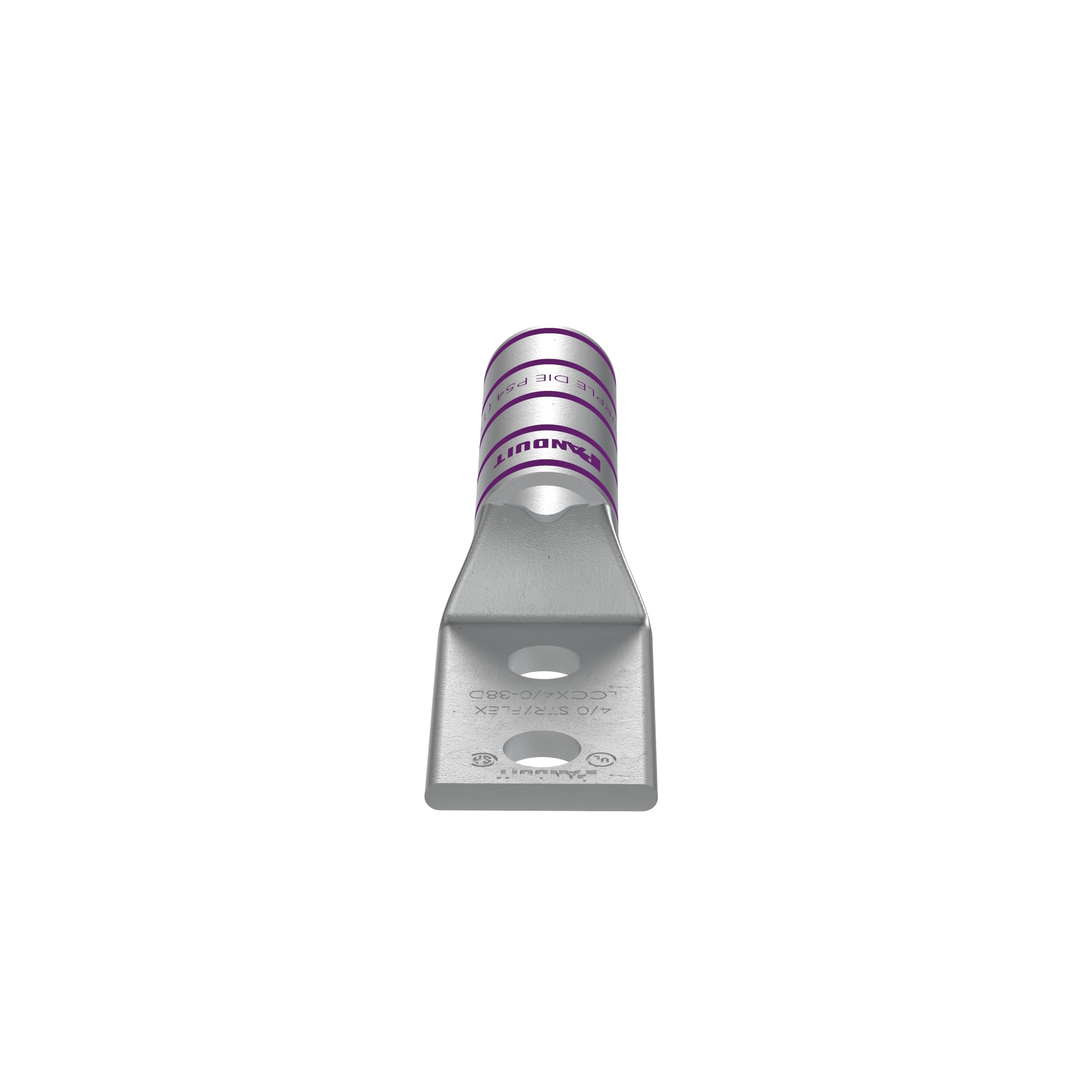 Copper Compression Lug, 2 Hole, 4/0 AWG 