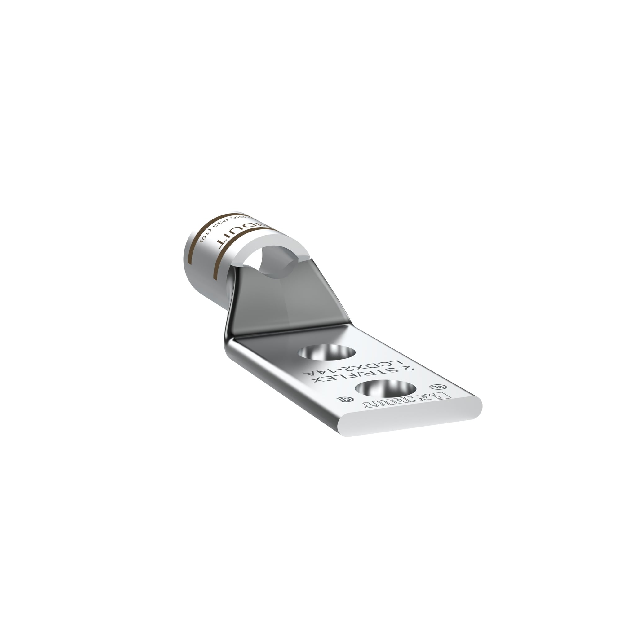 Copper Compression Lug, 2 Hole, #2 AWG F