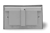 1-Gang Single Receptacle Wallplate, Gray