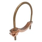 Mechanical Grounding Connector, Conductor to Water Pipe, 4-4/0 AWG, 1/2"-1" Pipe, 3/8" Stud, 8.62 IN Width.