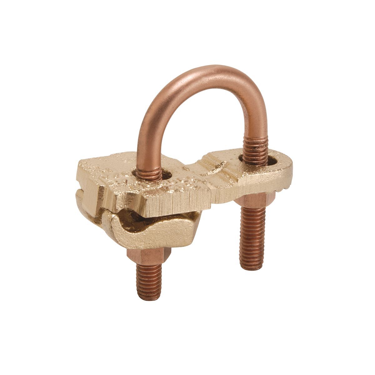 Mechanical Grounding Connector, Conductor to Water Pipe, 4-4/0 AWG, 8" Pipe, 3/8" Stud, 10.62 IN Width.