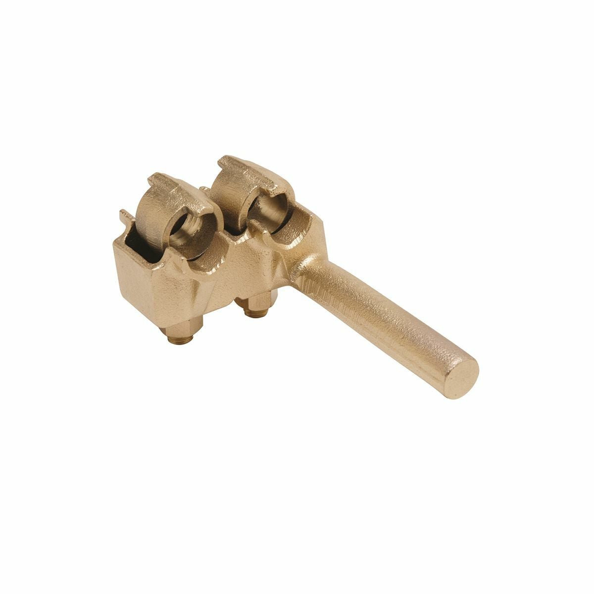 Multi-tap, range-taking cast copper alloy connector designed to take 2 conductors from a single secondary transformer outlet.