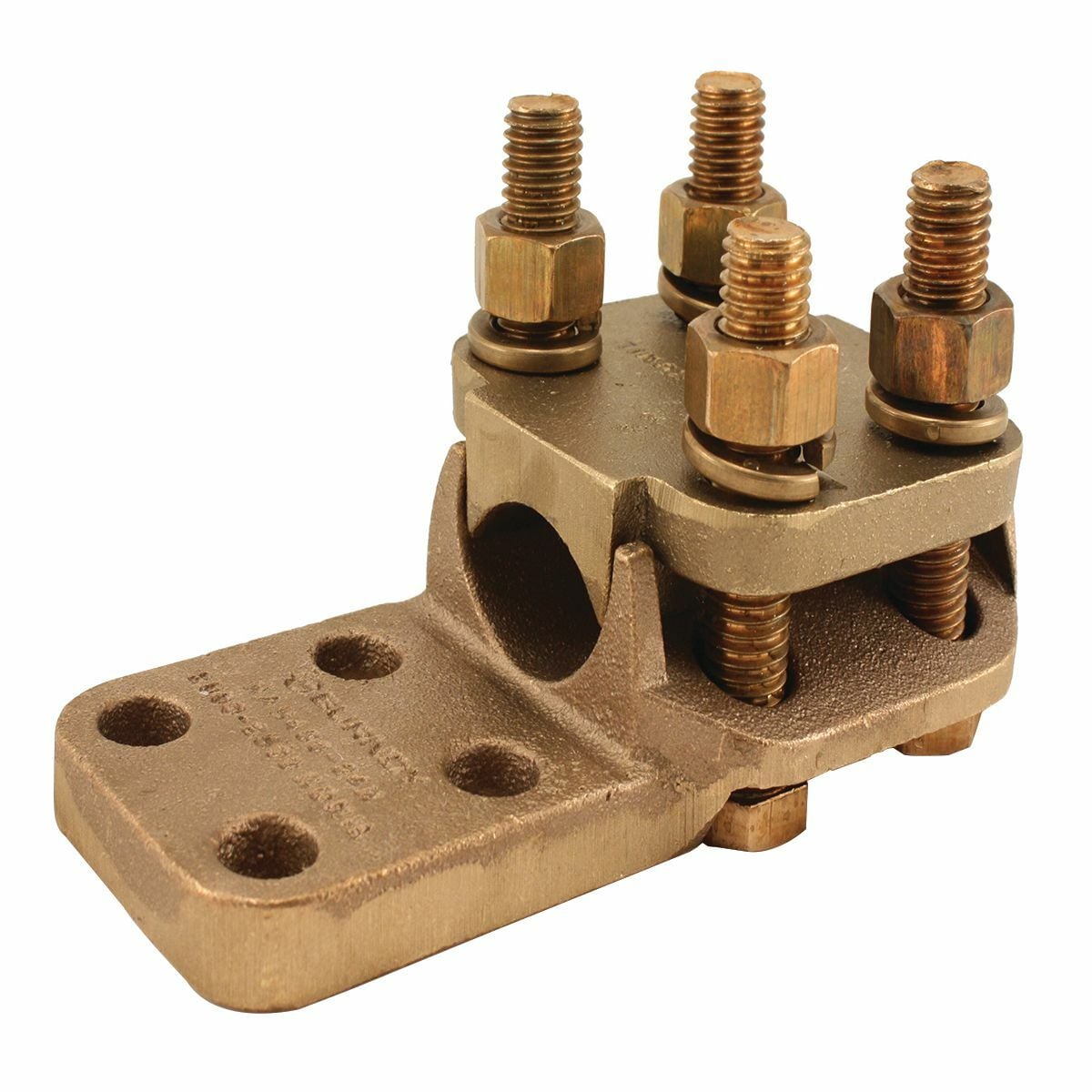 Cast Copper alloy terminal, 6 Sol-250 kcmil , 5.88 in Length, Cable to Pad.