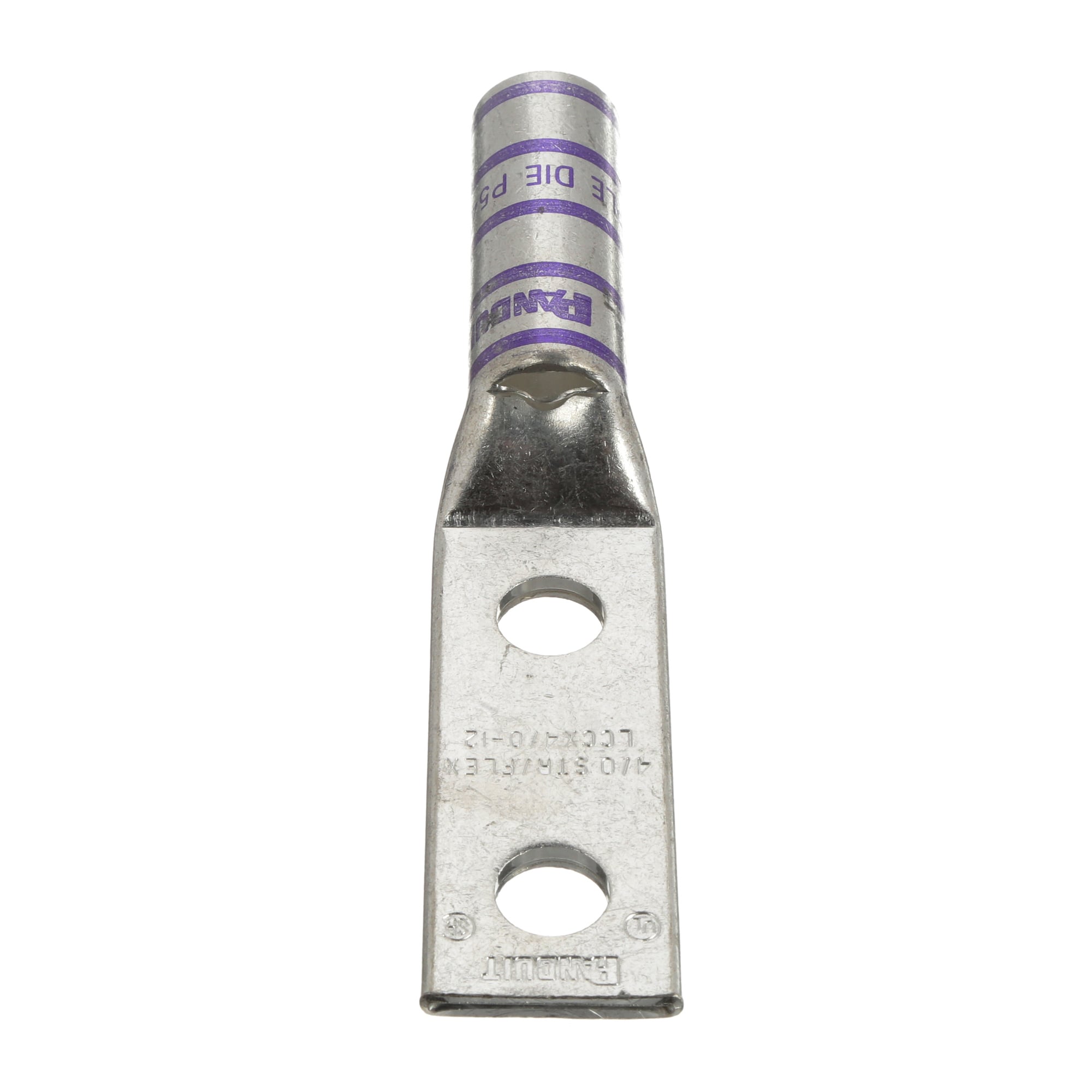 Copper Compression Lug, 2 Hole, 4/0 AWG 