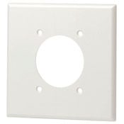 2-Gang Flush Mount 2.15-Inch Diameter, Device Receptacle Wallplate, Midway Size, White