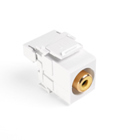 QuickPort RCA with 110 Block, Yellow Insert, White