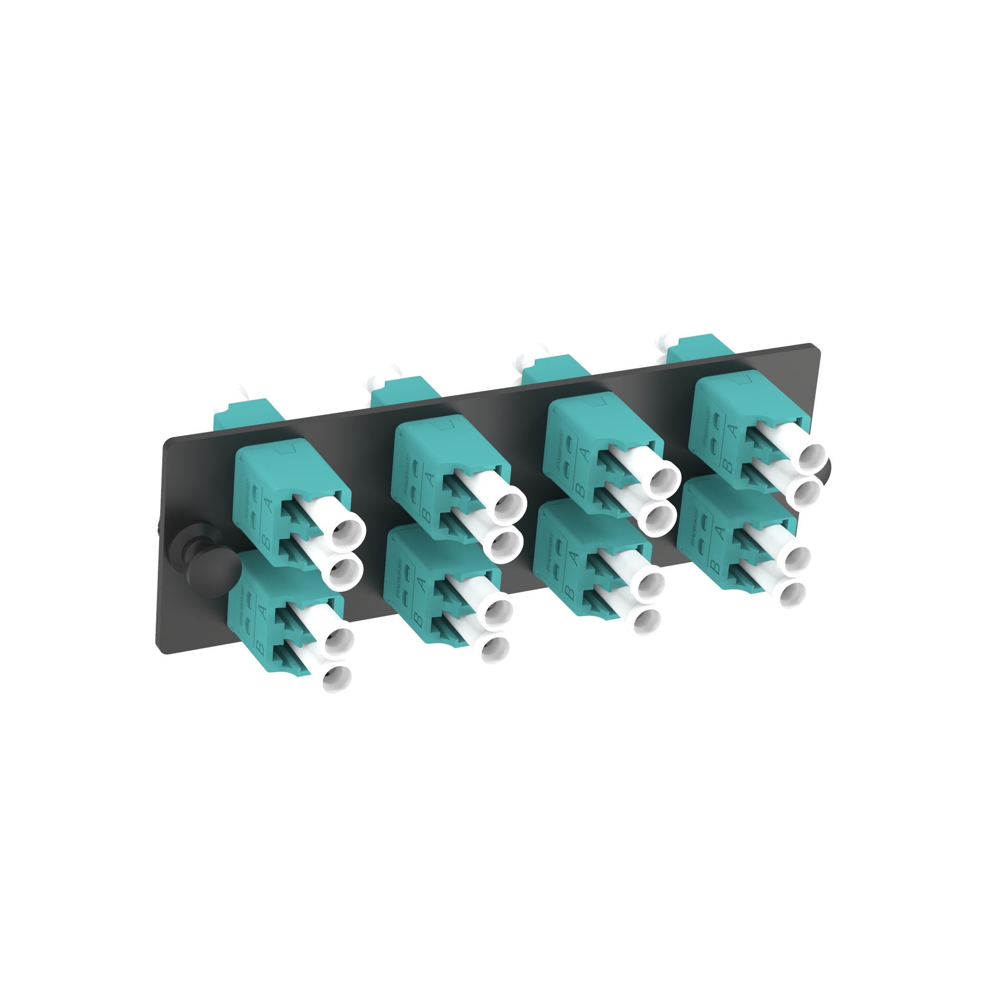 FAP w/8 LC Dupl Adapters (BU) Zirconia  