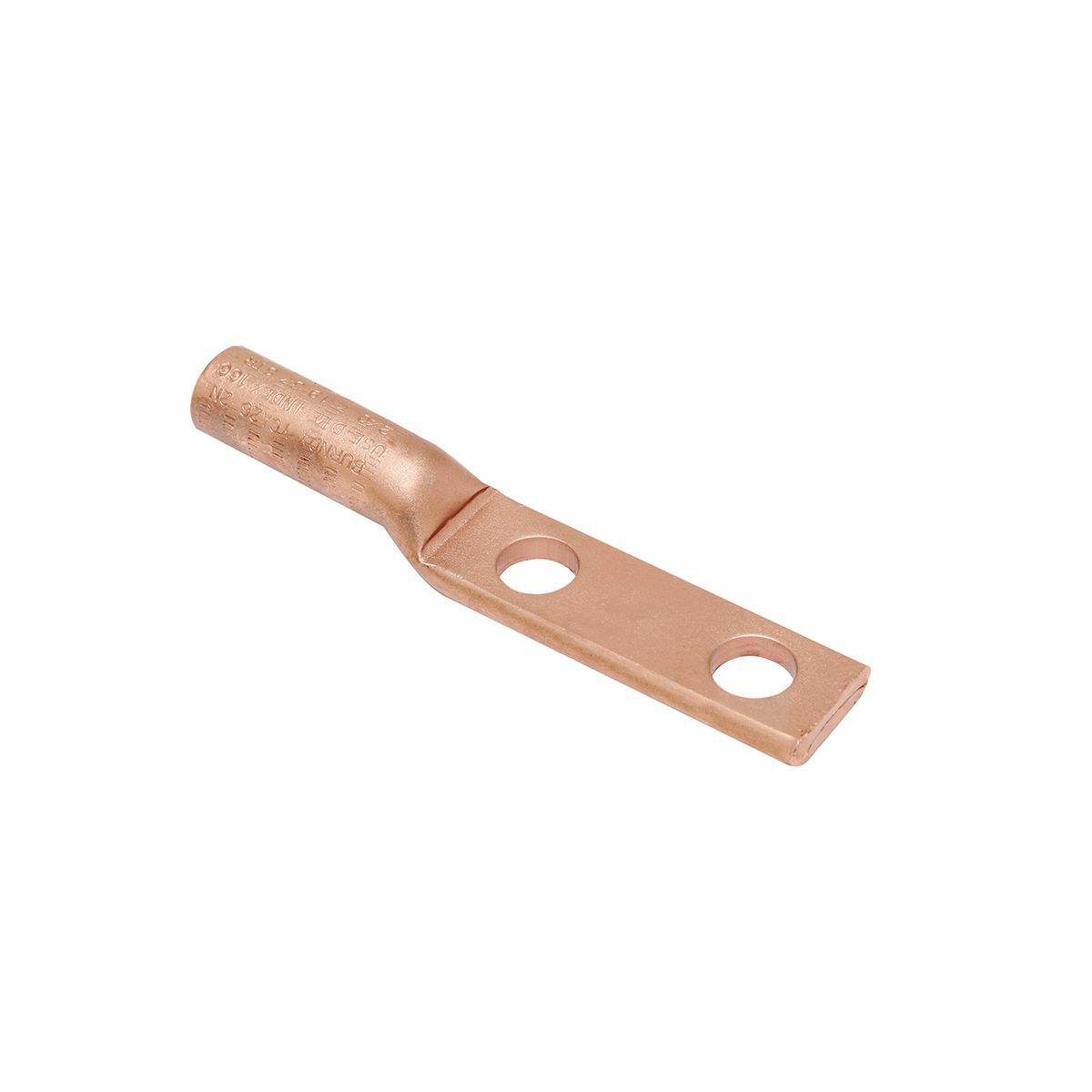 Copper compression lug designed for terminating copper conductors to switch pads and other substation switch yard apparatus, 6-1/2 IN L.
