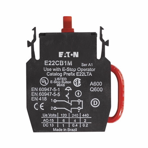 Eaton E22 pushbutton contact block