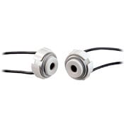 Slimline Base, Single Pin, Standard Fluorescent Lampholder, Butt-On, Screw Mount, Stationary, 10 Pack, White