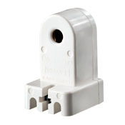 Slimline Base,  Single Pin, Standard Fluorescent Lampholder, Pedestal, Slide-On, Stationary, ,  - White
