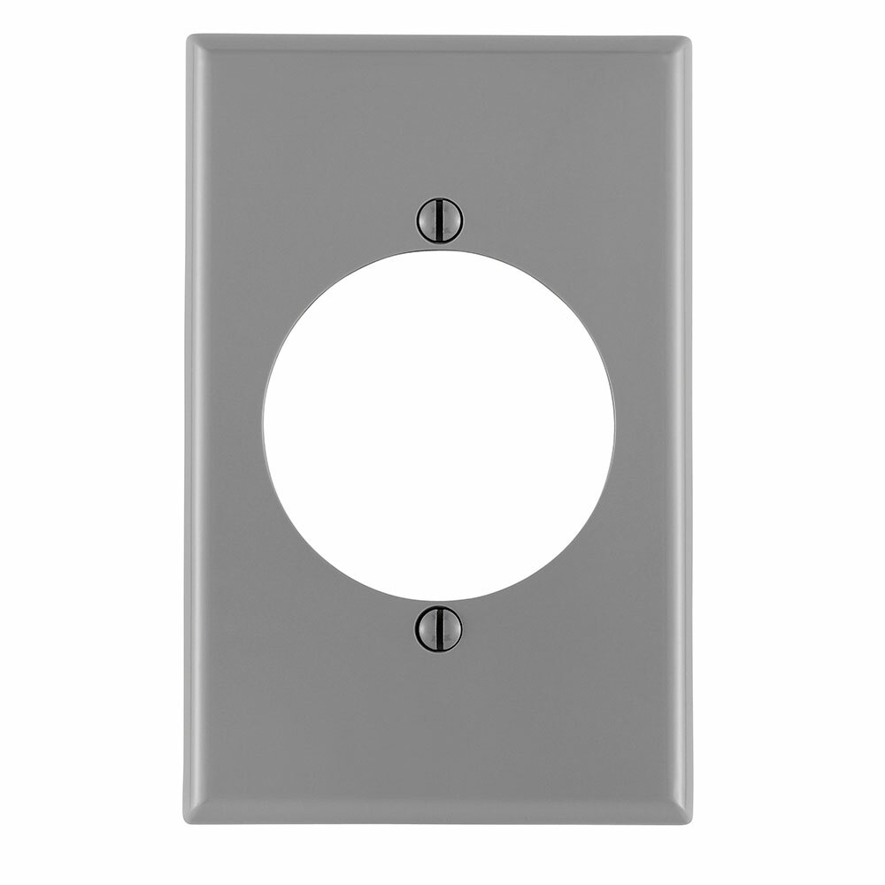 1-Gang Flush Mount 2.15-Inch Diameter, Device Receptacle Wallplate, Gray