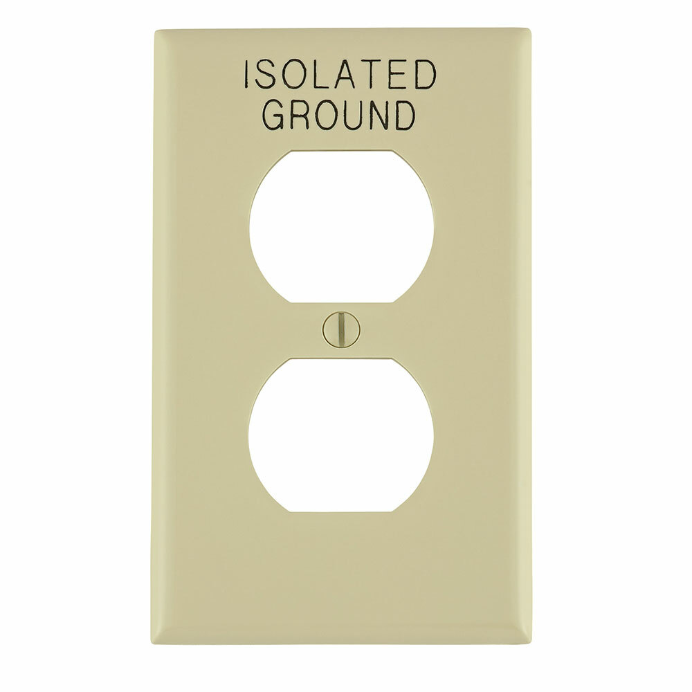 1-Gang Duplex Device Receptacle Wallplate, Ivory