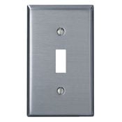 1-Gang Toggle Device Switch Wallplate, Standard Size, 430 Stainless Steel, Device Mount, - Stainless Steel
